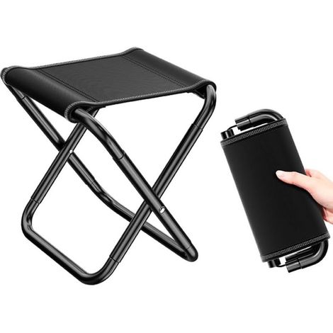 Taburete de camping plegable, pequeño taburete plegable portátil, silla plegable ultraligera, asiento plegable portátil, pequeña silla de camping, adecuada para viajes, senderismo y pesca (1/4)