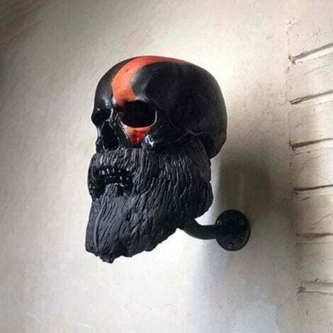 Supporto per casco da moto a forma di teschio, supporto per casco da moto a forma di teschio, supporto per casco da moto a forma di teschio, centro per casco da moto, cappotti, berretti (colore: A, ta (1/5)