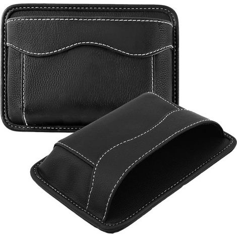 Organizador de coche de 2 piezas y organizador de asientos de coche，bolsillo lateral de cuero PU para asientos de coche (1/5)