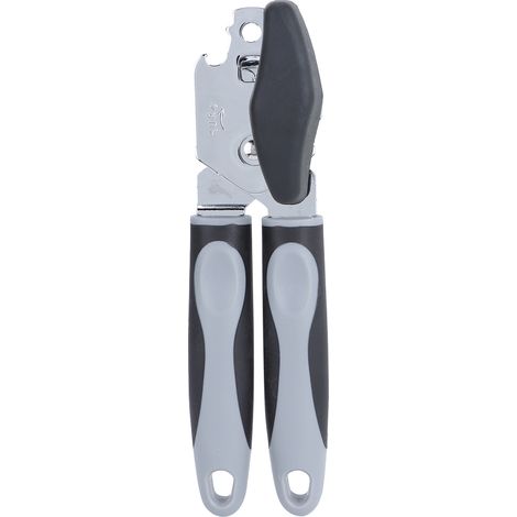 Ouvre-boîte manuel multifonction en acier inoxydable, outil d'ouverture de boîtes pratique pour cuisine. (1/5)