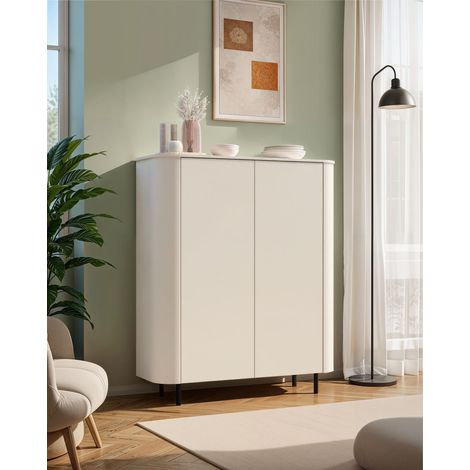 Buffet haut moderne 130 cm coloris cachemire Horizo (1/5)