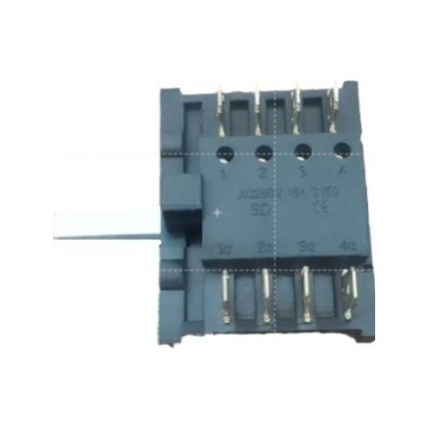 Ofenschalter, Multifunktionsschalter, Ofenzubehör, Schalter für Elektroherde, Geschwindigkeitsschalter 250 V 16 A (1/4)