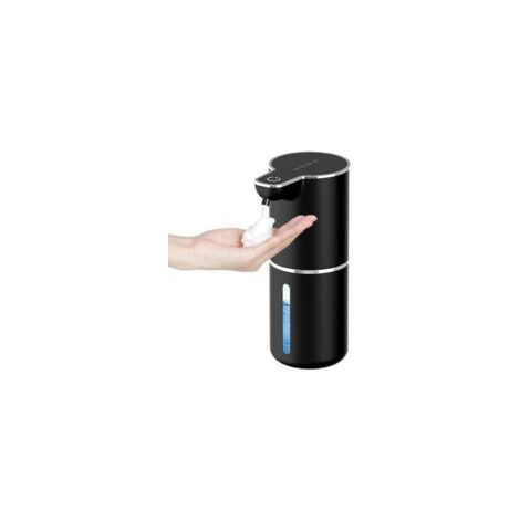 Dispenser di sapone automatico a parete, senza contatto, con 4 livelli di schiuma regolabili, colore nero. - Crezuo (1/4)