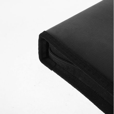 Étui Organiseur de CD en PU Noir pour 40 Disques Protection la Poussière Rayures, Léger et Multifonctionnel pour Voiture et Voyage (1/5)