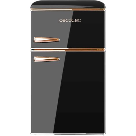 Cecotec Nevera Pequeña Frigorífico 2 Puertas Retro 86L Bolero CoolMarket 2D Origin 86 Black E. 89,3cm de Alto y 48,7cm de Ancho (1/5)