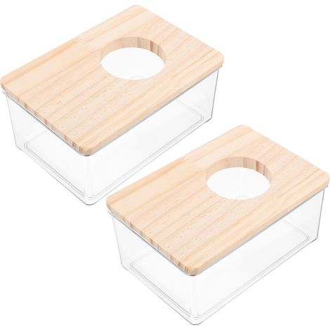 2-teiliges transparentes Badeaccessoire für Hamster und Chinchillas – praktisch für Kleintiere (1/5)