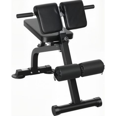 Banc de musculation réglable 3-en-1, chaise romaine et banc abdominal, structure en métal, pliable, charge 150 kg, pour entraînement complet  CHICFURN (1/5)
