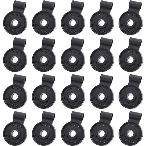 20 clips en plastique pour filets d'ombrage, clips ronds noirs pour filets d'ombrage, filets de protection de jardin, films pour serres, toiles d'ombrage (1/5)