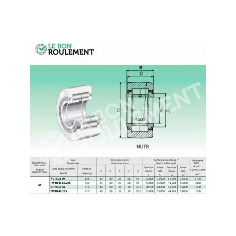 Galet de came NUTR3580