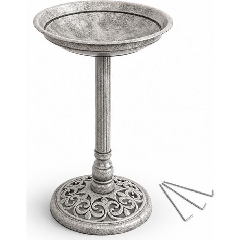 Traditional Ornamental Pedestal Garden Water Bird Bath (Stone) (1/5)