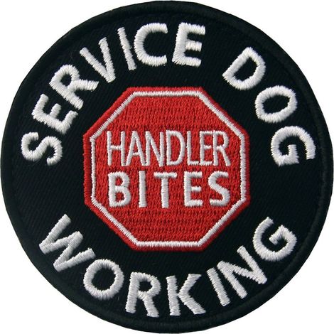 Chien d'assistance Piqûres de manipulateur Gilets/harnais Brodé Crochet et boucle d'attache Patch (1/5)