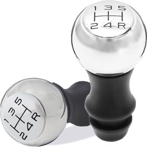Speed Manual Gear Shift Knob for 206 207 3008 etc./ C2 C3 C4 Car (Silver) (1/5)