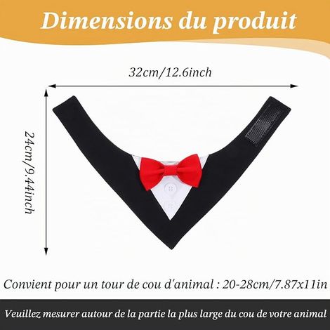 Bow Tie for Dogs - Adjustable Bandana Collar - Formal Costume for Small Dogs - Wedding and Party for Pets (1/2)