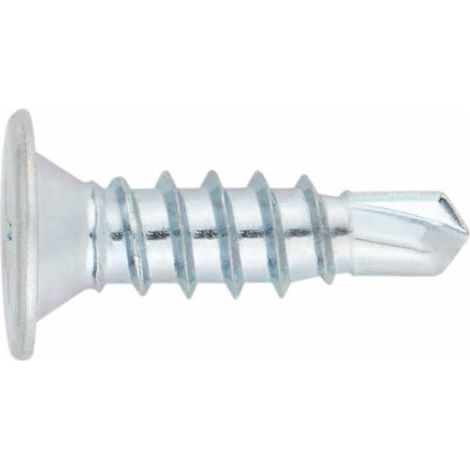 Vis autoperceuse zinguées 4,2 x 14 mm – Tête extra plate – Empreinte PH – Boîte de 500 vis pour tôle et PVC (1/5)