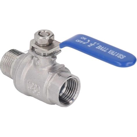 Vanne à bille NPT mâle/femelle 12 pouces, acier inoxydable, diamètre extérieur 24 mm, vanne d'arrêt d'eau 1000WOG (1/4)
