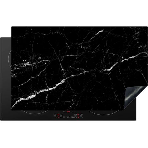 PROTECTION PLAQUE INDUCTION Aspect marbré - Noir - Luxe Couvre Plaque De Cuisson 83x51 cm (1/5)