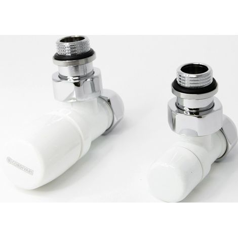 Kit robinet ILHINA équerre blanc pour tube multicouche Ø16 avec coude de réglage - THERMADOR KI15EMC