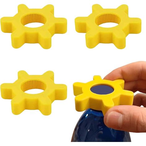 Lot de 3 décapsuleurs rotatifs style roue de navire, ouvre-bocal facile à prendre en main pour les personnes âgées et les mains faibles, ouvre-couvercles sans effort pour bouteilles de soda (1/5)