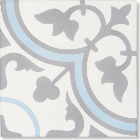 Carreau de ciment véritable Quintenas 20x20x1,6 cm (à l'unité) - RO'MA NATURE