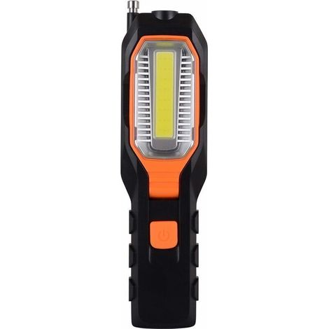 LED-Inspektionsleuchte mit drehbarem Haken und COB-Magnet. Taschenlampe mit 4 Leuchtmodi für Garage, Dachboden, Camping und Notfälle.