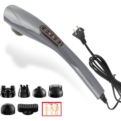 Nacken- und Rückenmassagegerät, tragbares Ganzkörpermassagegerät, 10 Stufen, 12 Modi, massiert Schultern, Nacken, Taille und Beine, 220V-Stecker. (1/5)
