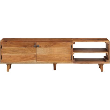 Meuble TV,Banc TV,Armoire TV bois massif d'acacia avec finition miel 140x30x40 cm CFW527364 (1/5)