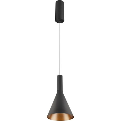 Suspension LALU® SET base LED CONE 15 PHASE long. 200 cm 2700/3000 K noir - SLV - 1010789
