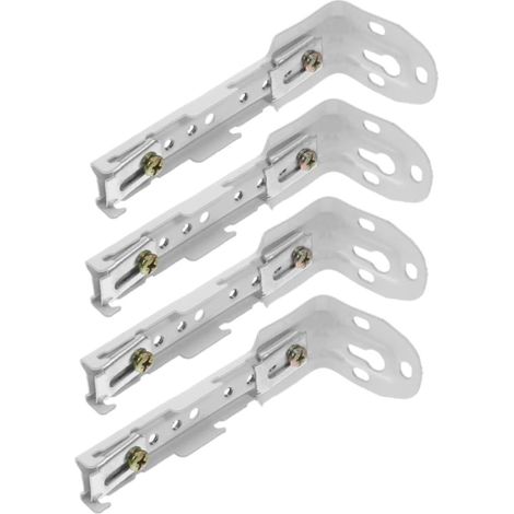 4 pièces Support Mural Double Tringle Rideaux Lourd Fixation Stable et Robuste pour Double Rail Rideau Adapté pour Salon et Chambre