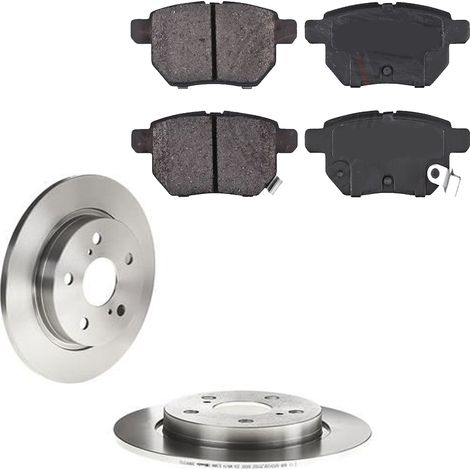 KIT FRENI POSTERIORI compatibile con TOYOTA COROLLA TRE VOLUMI (E18,ZRE1) - DISCHI + PASTIGLIE OEM: P 83 083 , P 83 133 / 17830 /SOSTITUZIONE DIRETTA/BASSA POLVERE/SILENZIOSO