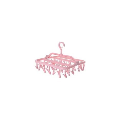 Étendoir à chaussettes, étendoir à vêtements avec 32clips, étendoir à vêtements suspendu pliable, étendoir à linge intérieur et extérieur pour chaussettes, sous-vêtements et petits vêtements (1/5)