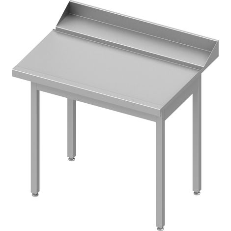 Table Inox de Déchargement pour Lave Vaisselle à Capot - Raccordement Droite - Stalgast