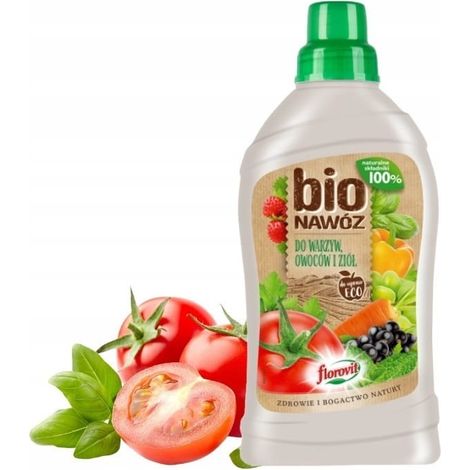 Fertilizante líquido Florovit para hortalizas, frutas y hierbas, natural, BIO, 1 l, orgánico.