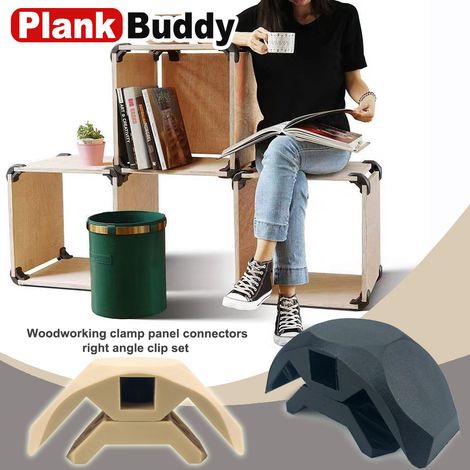 Connecteur Rapide pour Planches – Serre-joint d‘Assemblage pour Fabrication de Meubles (Naturel, Lot de 8 pièces) (1/5)