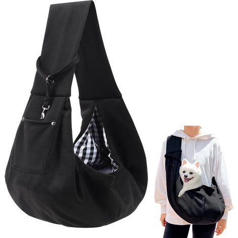 Sac de transport pour chien - Sac pour chat - Sac de transport pour animaux de compagnie - Sac de transport ventral - Coton respirant - Jusqu'à 7,5 kg (1/5)