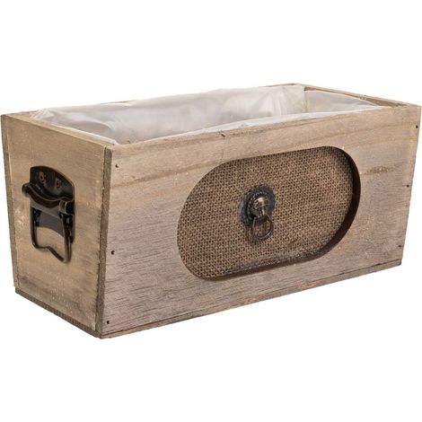 Cajon de madera marrón 25x13x12