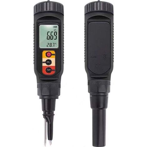 Vtizikl Testeur pH Universel Professionnel - Pour Sol/Fruits/Pain/Viande - Plage 0.00-14.00pH - Précision ±0.01 - Alimentation Pile (1/4)