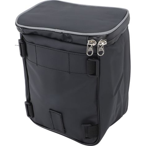 Sacoche de selle arrière de moto 6L avec fermeture éclair à double sens, étanche et réfléchissante, idéale pour les trajets domicile-travail sur vélo électrique. (1/5)