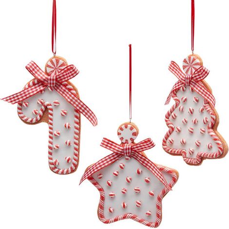 Addobbo Mix Marzapane color rosso e bianco per decorazioni natalizie -Bastocnino (1/4)