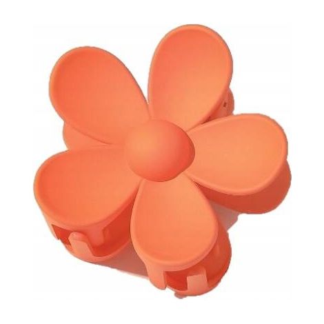 Pinza para el cabello con forma de flor de Ecaecarla color naranja pastel SP196