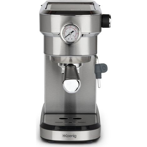 Machine expresso 20 bars – Système de chauffage thermoblock – Buse vapeur pour mousse onctueuse – Corps en acier inoxydable – Hkoenig