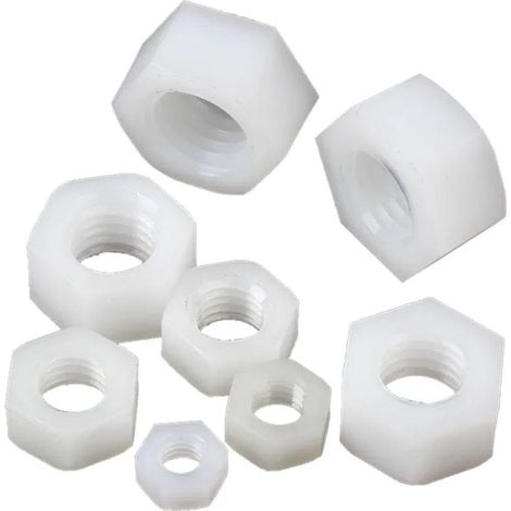 Écrous hexagonaux, lot de 50/20 pièces, hexagonaux en nylon M2 (1/5)
