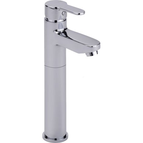Sagittarius Plaza Tall Mono Basin Mixer Tap with Pop Up Waste - Chrome (1/2)