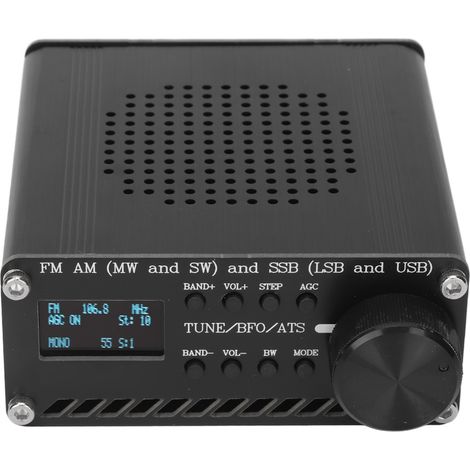 Récepteur radio multibande en alliage d'aluminium FM AM (MW SW) SSB (LSB USB) Scanner de fréquence pour usage extérieur à domicile (1/5)