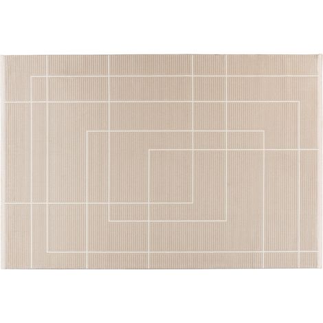 Telio - tapis rectangulaire motif graphique - beige (1/5)