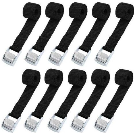 Sangle d'arrimage 10 pièces, sangles de cargaison, attache à boucle à came pour kayak d'arrimage (1/5)