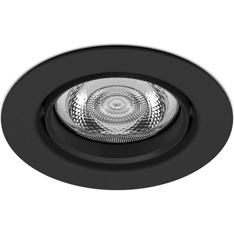 Philips Lighting Faretto da Incasso LED Impala, Equivalente a 6W, 27K, Dimmerabile, Nero