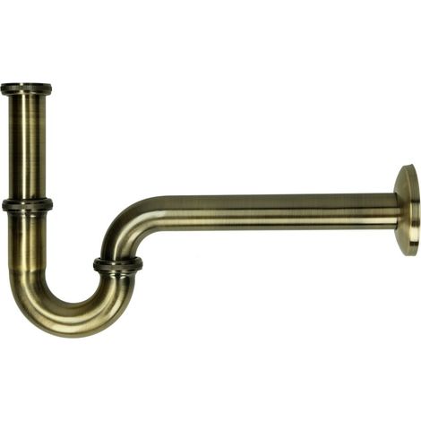 Siphon tube 1 1/4’’ PLUS, bronze 1 1/4’’ x 32 mm avec rosace 80 mm