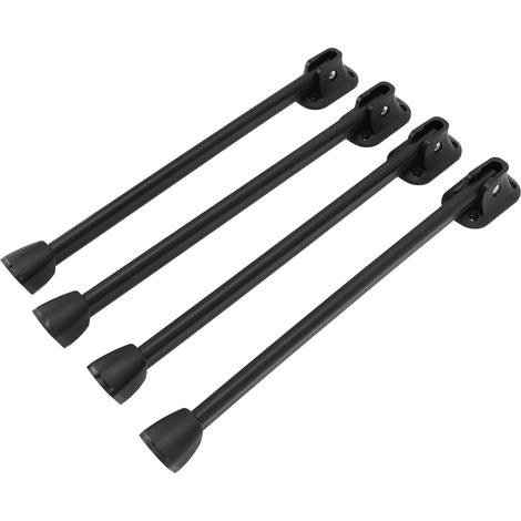 Pieds de Table pliables en fer et Silicone, meubles métalliques robustes pour café Camping noir 350mm/13,8 pouces, 4 pièces (1/5)