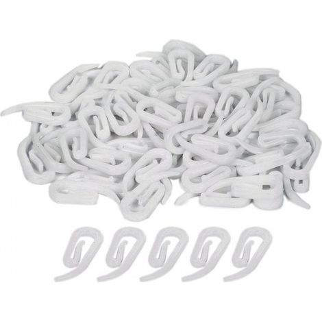 60 Pièces Crochets En Plastique Blanc à Proboscis Papera 25mm Pour Rideaux Rideaux