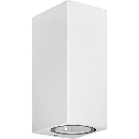 PRIOS Lámpara de pared exterior 'Tetje' en Blanco Aluminio